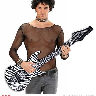 Nieuw2015-2016 Opblaasbare gitaar met zwart-witte zebra print