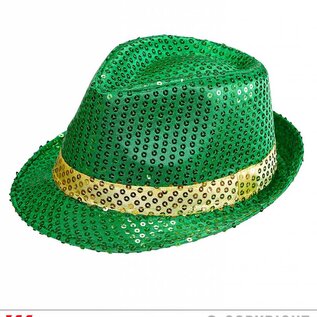 Nieuw2015-2016 Groene St. Patricks Fedora hoedjes met pailletten