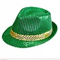 Nieuw2015-2016 Groene St. Patricks Fedora hoedjes met pailletten