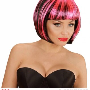 Nieuw2015-2016 Zwarte boblijn pruiken met roze tinten