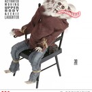 Halloween Zombiepop in stoel met geluid