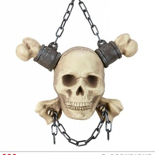 Halloween Vastgeklonken schedel als Halloween deco