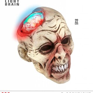 Halloween Zombiekop met verlichte hersenen