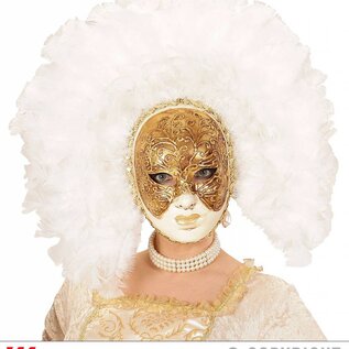 Nieuw2015-2016 Venetiaans verenmasker met witte veren