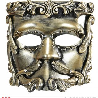 Nieuw2015-2016 Bronze Casanova masker voor Venetiaanse carnavalsfeesten