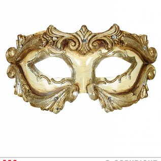 Nieuw2015-2016 Ivoorkleurig dames masker met steentjes
