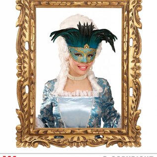 Nieuw2015-2016 Blauwe oogmaskers met veertjes en steentjes