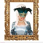 Nieuw2015-2016 Blauwe oogmaskers met veertjes en steentjes
