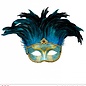 Nieuw2015-2016 Blauwe oogmaskers met veertjes en steentjes