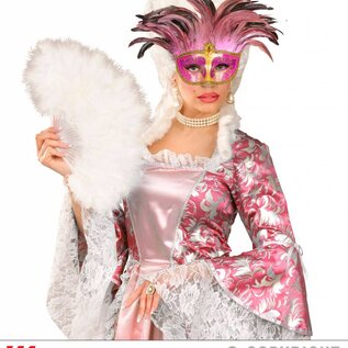 Nieuw2015-2016 Roze oogmaskers met veertjes en steentjes