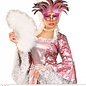 Nieuw2015-2016 Roze oogmaskers met veertjes en steentjes
