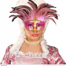 Nieuw2015-2016 Roze oogmaskers met veertjes