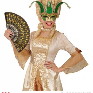 Nieuw2015-2016 Groene Venetiaanse oogmaskers met belletjes