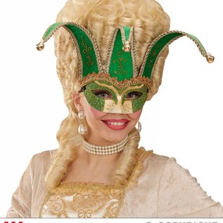 Nieuw2015-2016 Groene Venetiaanse oogmaskers met belletjes