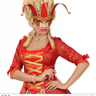 Nieuw2015-2016 Rode Venetiaanse oogmaskers met belletjes