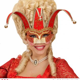 Nieuw2015-2016 Rode Venetiaanse oogmaskers met belletjes