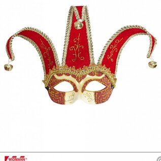 Nieuw2015-2016 Rode Venetiaanse oogmaskers met belletjes