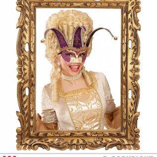 Nieuw2015-2016 Paarse Venetiaanse oogmaskers met klatergoud