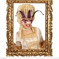Nieuw2015-2016 Paarse Venetiaanse oogmaskers met klatergoud