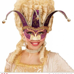 Nieuw2015-2016 Paarse Venetiaanse oogmaskers met klatergoud