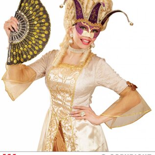 Nieuw2015-2016 Paarse Venetiaanse oogmaskers met klatergoud