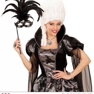 Nieuw2015-2016 Zwarte oogmasker met veren op stokje