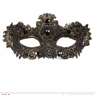 Nieuw2015-2016 Antiek gouden Venetiaanse oogmaskertjes met steentjes