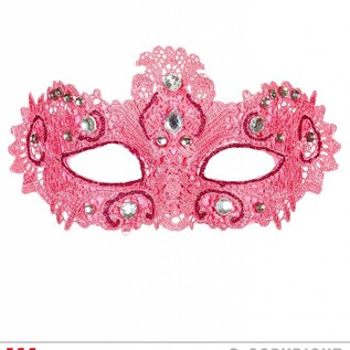 Nieuw2015-2016 Antiek roze Venetiaanse oogmaskertjes met steentjes
