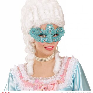 Nieuw2015-2016 Azuur blauwe Venetiaanse oogmaskertjes met steentjes