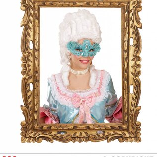 Nieuw2015-2016 Azuur blauwe Venetiaanse oogmaskertjes met steentjes
