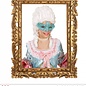 Nieuw2015-2016 Azuur blauwe Venetiaanse oogmaskertjes met steentjes
