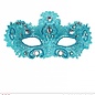 Nieuw2015-2016 Azuur blauwe Venetiaanse oogmaskertjes met steentjes