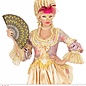 Nieuw2015-2016 Gouden Venetiaanse oogmaskertjes met roze veertjes
