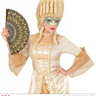 Nieuw2015-2016 Oogmaskers Venetiaans met azuur blauw en gouden glitters
