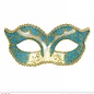 Nieuw2015-2016 Oogmaskers Venetiaans met azuur blauw en gouden glitters