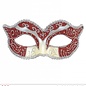 Nieuw2015-2016 Oogmaskers Venetiaans met rood en zilveren glitters