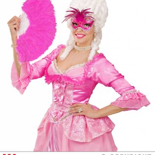 Nieuw2015-2016 Roze baronessen oogmasker met roze veertjes