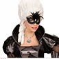 Nieuw2015-2016 Zwart baronessen oogmasker met veertjes en steentjes