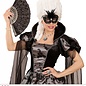 Nieuw2015-2016 Zwart baronessen oogmasker met veertjes en steentjes