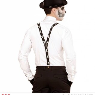 Halloween Doodskop bretels voor piraten en Halloween