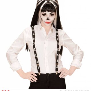 Halloween Doodskop bretels voor piraten en Halloween