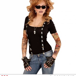 Halloween Doodskop bretels voor piraten en Halloween