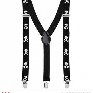Halloween Doodskop bretels voor piraten en Halloween