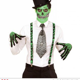 Halloween Toxic schedel bretels voor Halloween