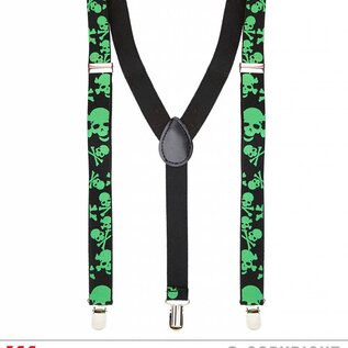 Halloween Toxic schedel bretels voor Halloween
