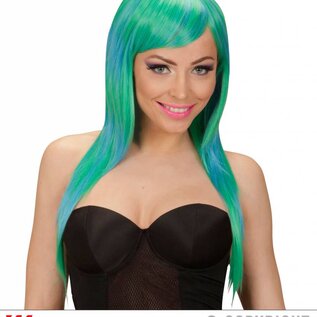 Nieuw2015-2016 Groen blauw gemêleerde pruik voor party's
