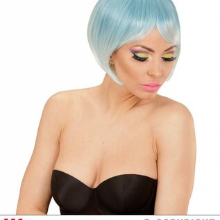 Nieuw2015-2016 Blauw met turquoise gemêleerde boblijn pruiken