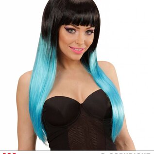 Nieuw2015-2016 Zwart blauwe fading pruik voor carnaval