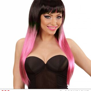 Nieuw2015-2016 Zwart roze fading pruik voor carnaval