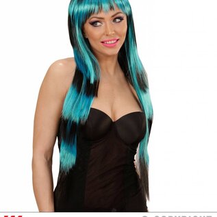 Nieuw2015-2016 Zwart met blauw gestreepte pruik voor party's
